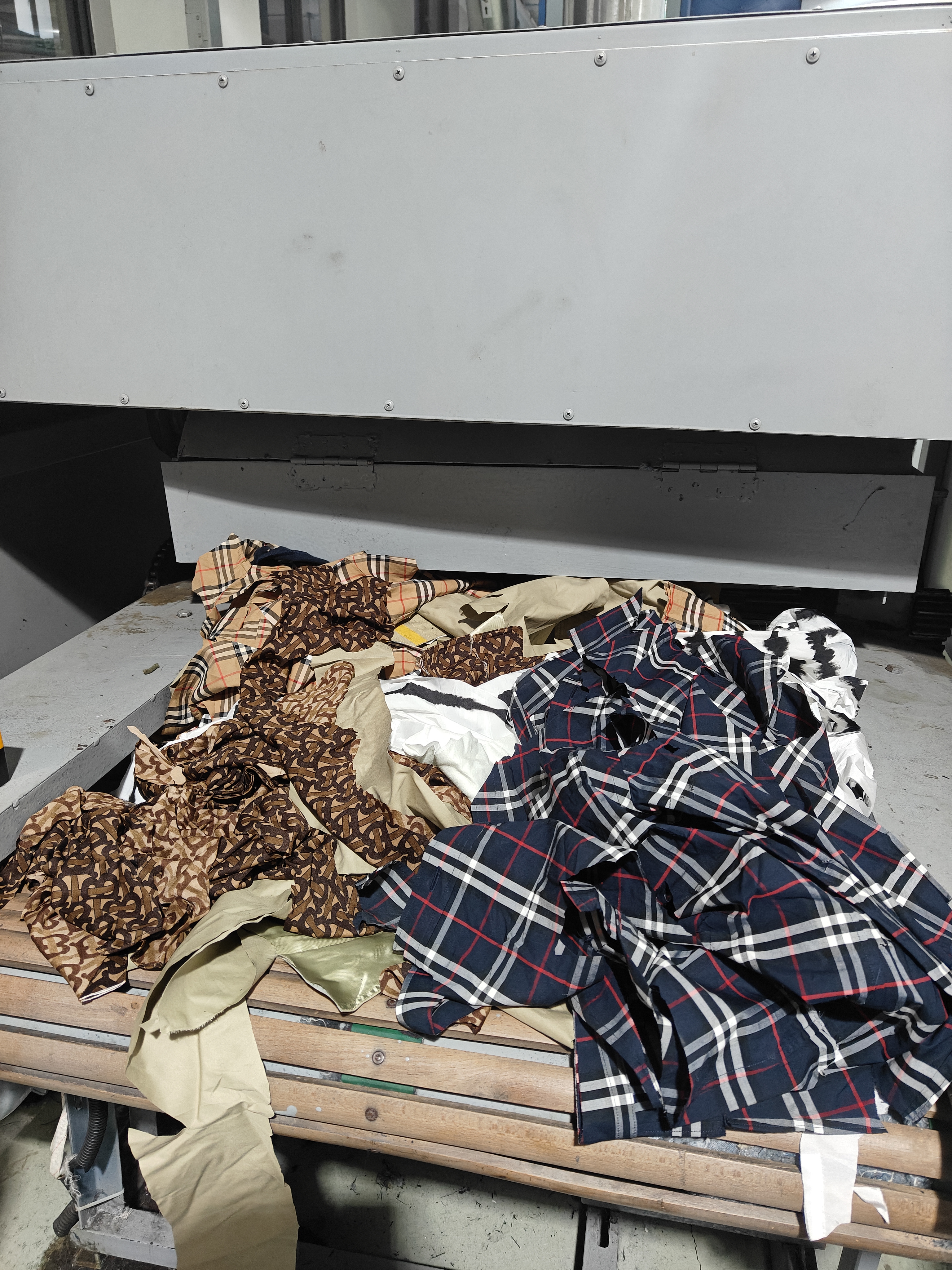 Burberry garments sorted at Weavive Zhangjiagang facility